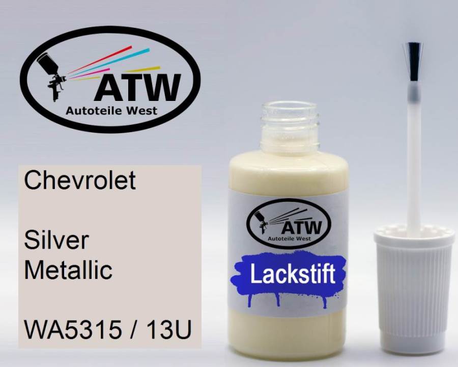 Chevrolet, Silver Metallic, WA5315 / 13U: 20ml Lackstift, von ATW Autoteile West.